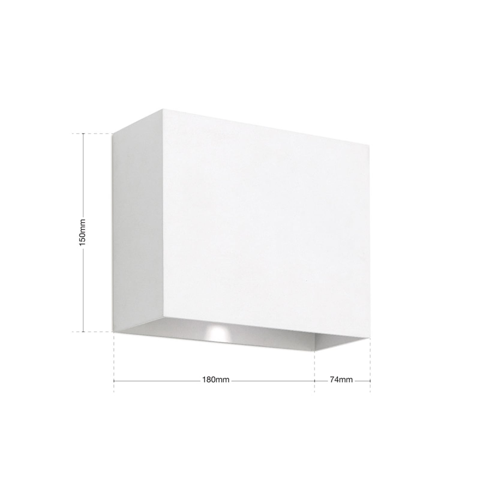 LED utevegglampe Akzent hvit aluminium justerbare lysvinkler