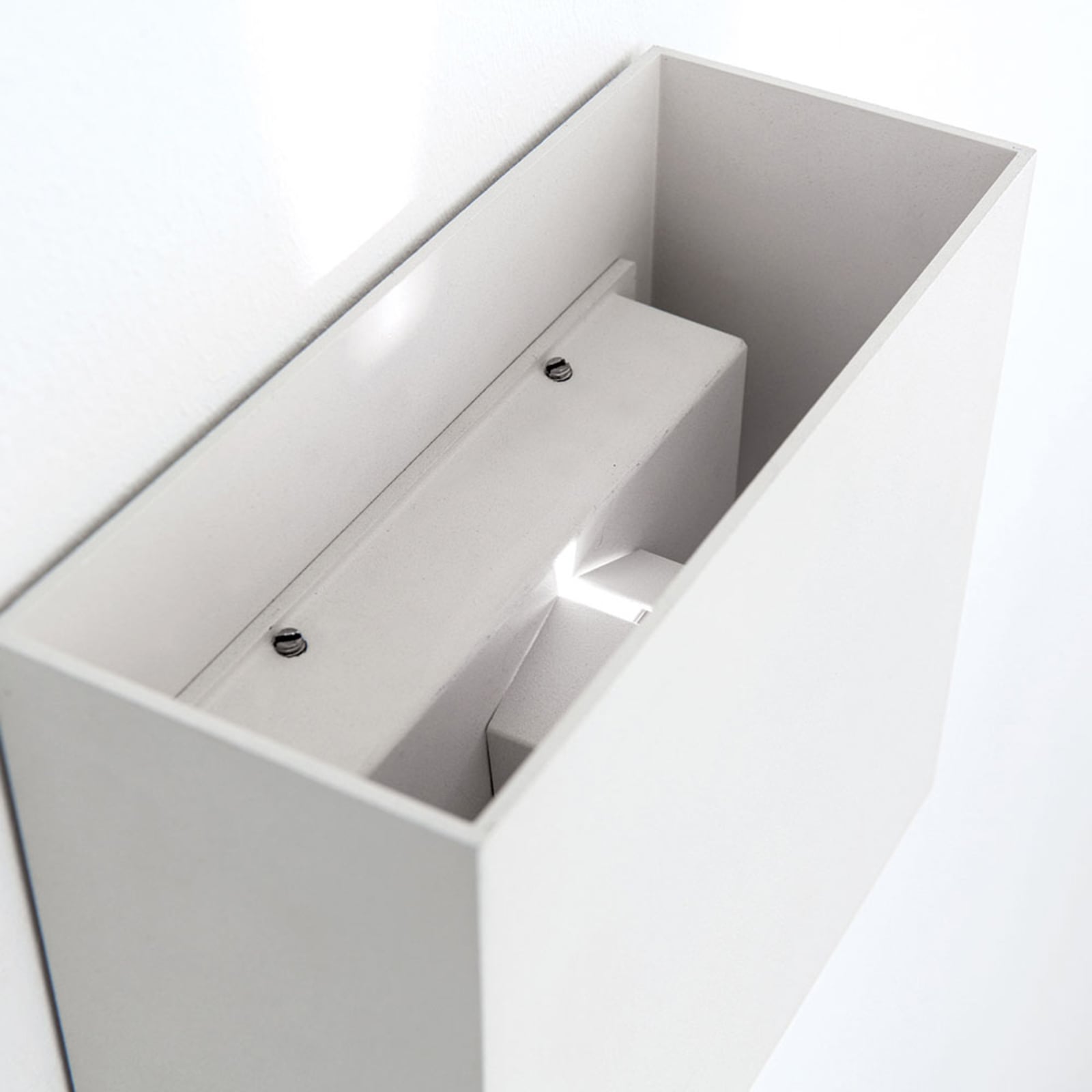 LED utevegglampe Akzent hvit aluminium sideprofil