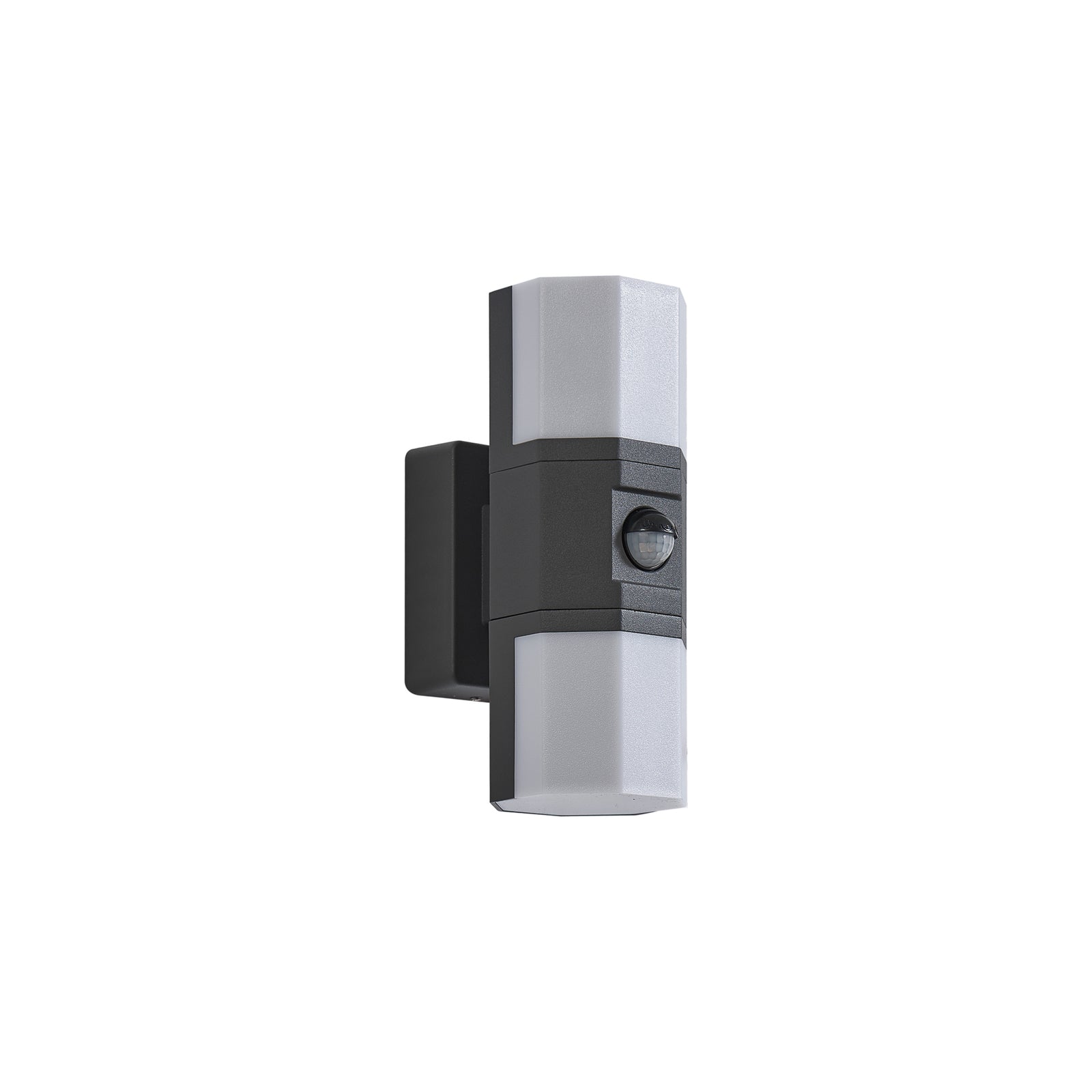 LED utevegglampe Alaric opp/ned med bevegelsessensor IP54 detalj av sensor
