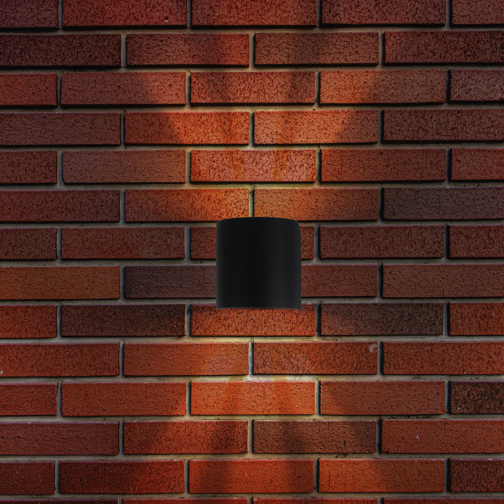 LED utevegglampe ALECTO svart opp/ned IP54 10 cm forside