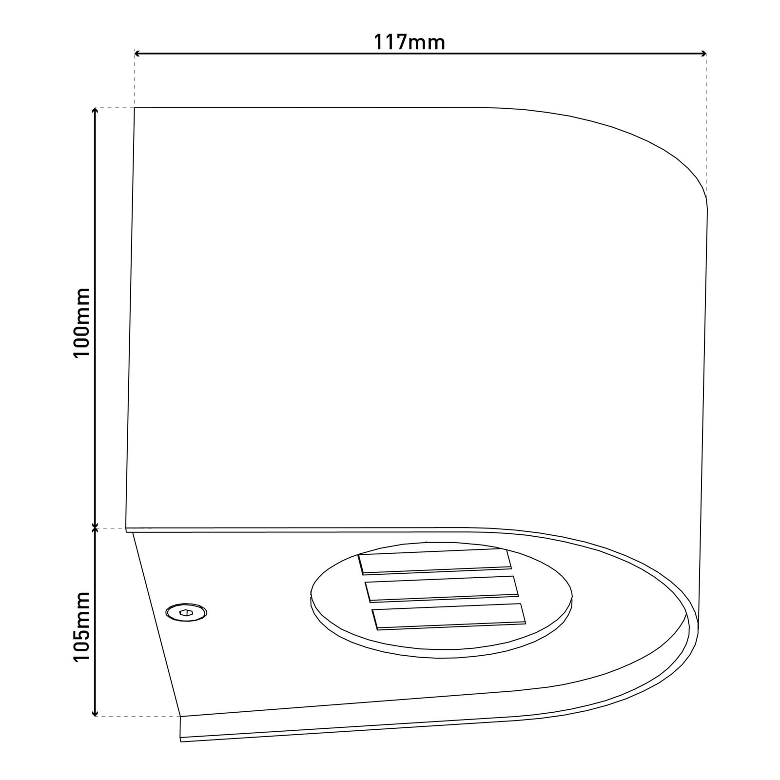 LED utevegglampe ALECTO svart opp/ned IP54 10 cm nærbilde av LED-lyskilde