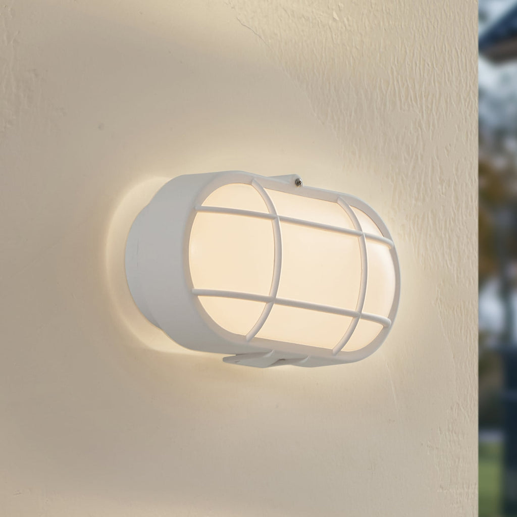 LED utevegglampe Alisha hvit plast forfra