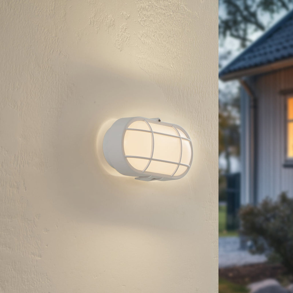 LED utevegglampe Alisha hvit plast bakside