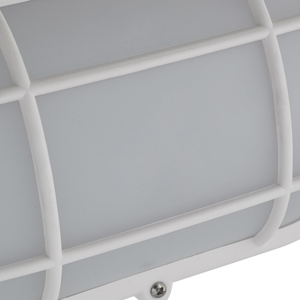 LED utevegglampe Alisha hvit plast monteringsdetalj
