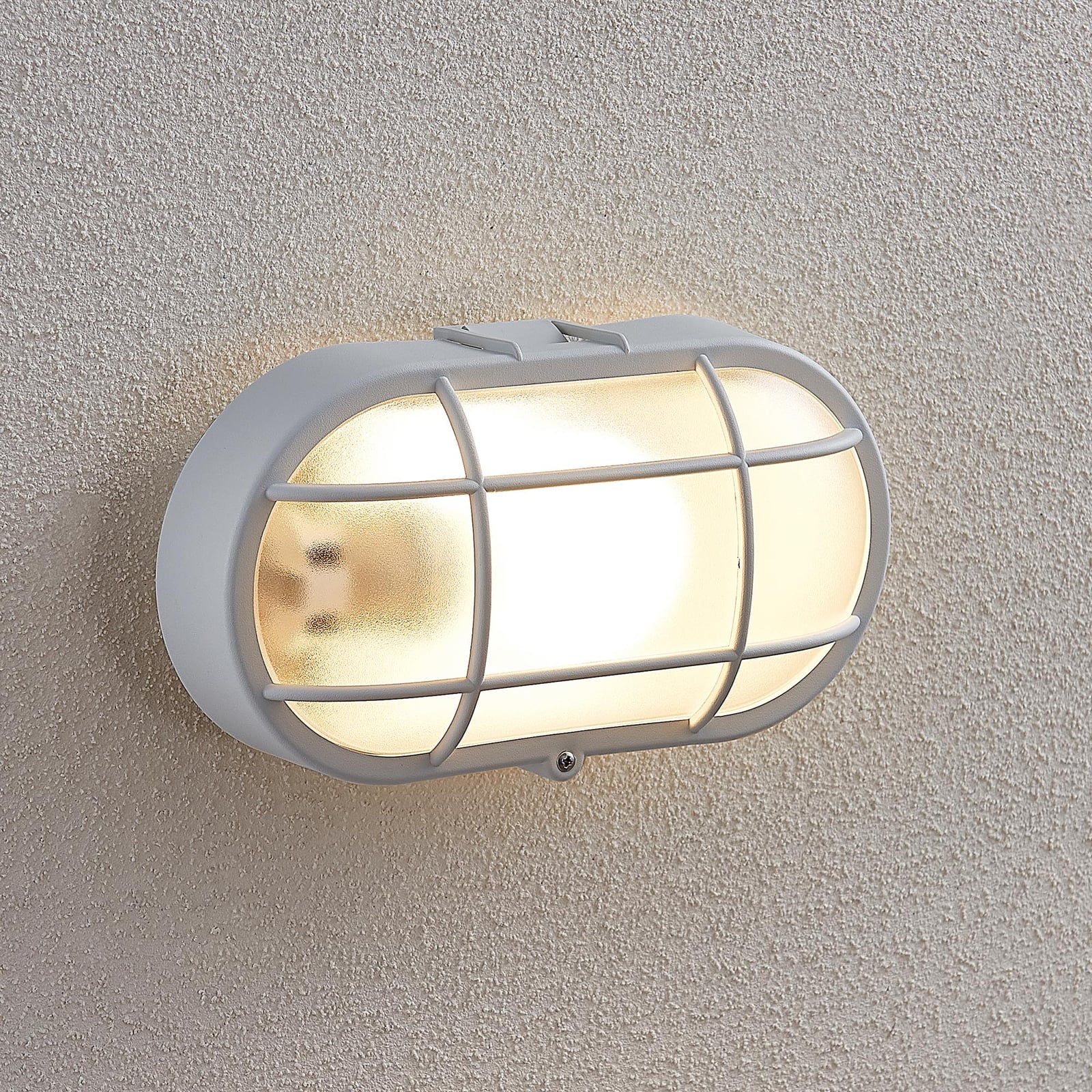 LED utevegglampe Alisha hvit plast i utendørsmiljø