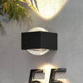 LED utevegglampe Almos opp/ned glass 2-lys IP65 forfra