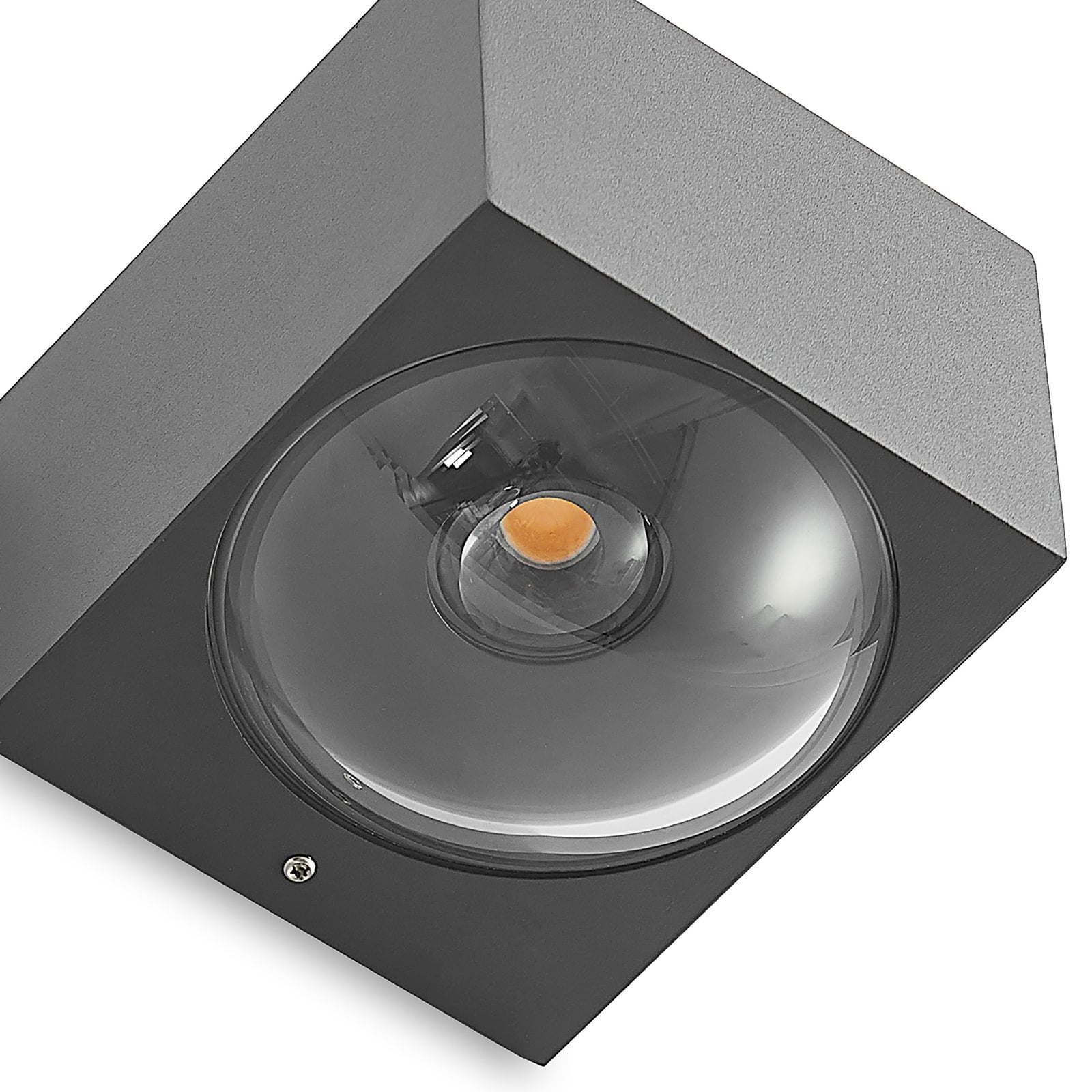 LED utevegglampe Almos opp/ned glass 2-lys IP65 - Lucande