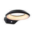 LED utevegglampe Anela med bevegelsessensor antrasitt IP44 forside