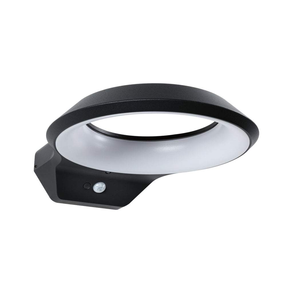 LED utevegglampe Anela med bevegelsessensor antrasitt IP44 bakside
