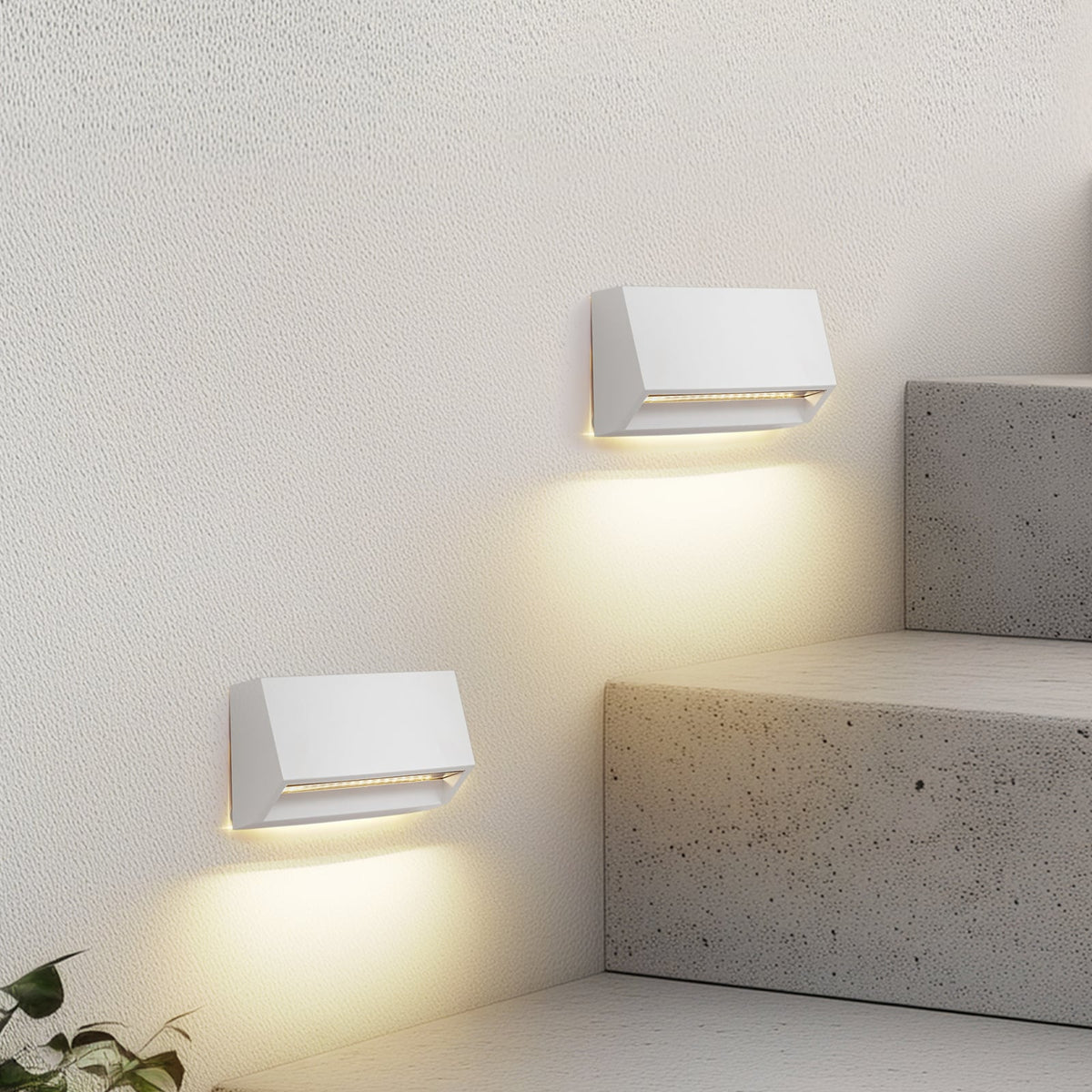LED utevegglampe Appeso hvit 16 cm IP65 fra fronten