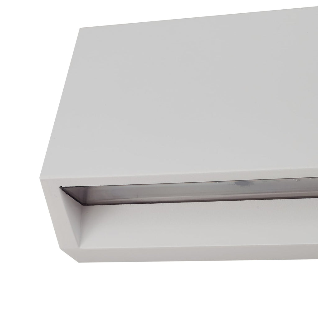 Sideprofil av LED utevegglampe Appeso hvit 16 cm IP65