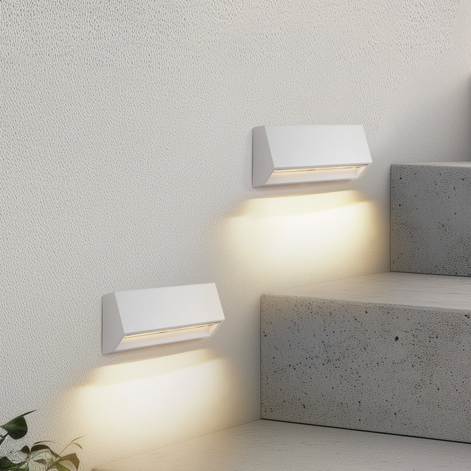 LED utevegglampe Appeso hvit forside