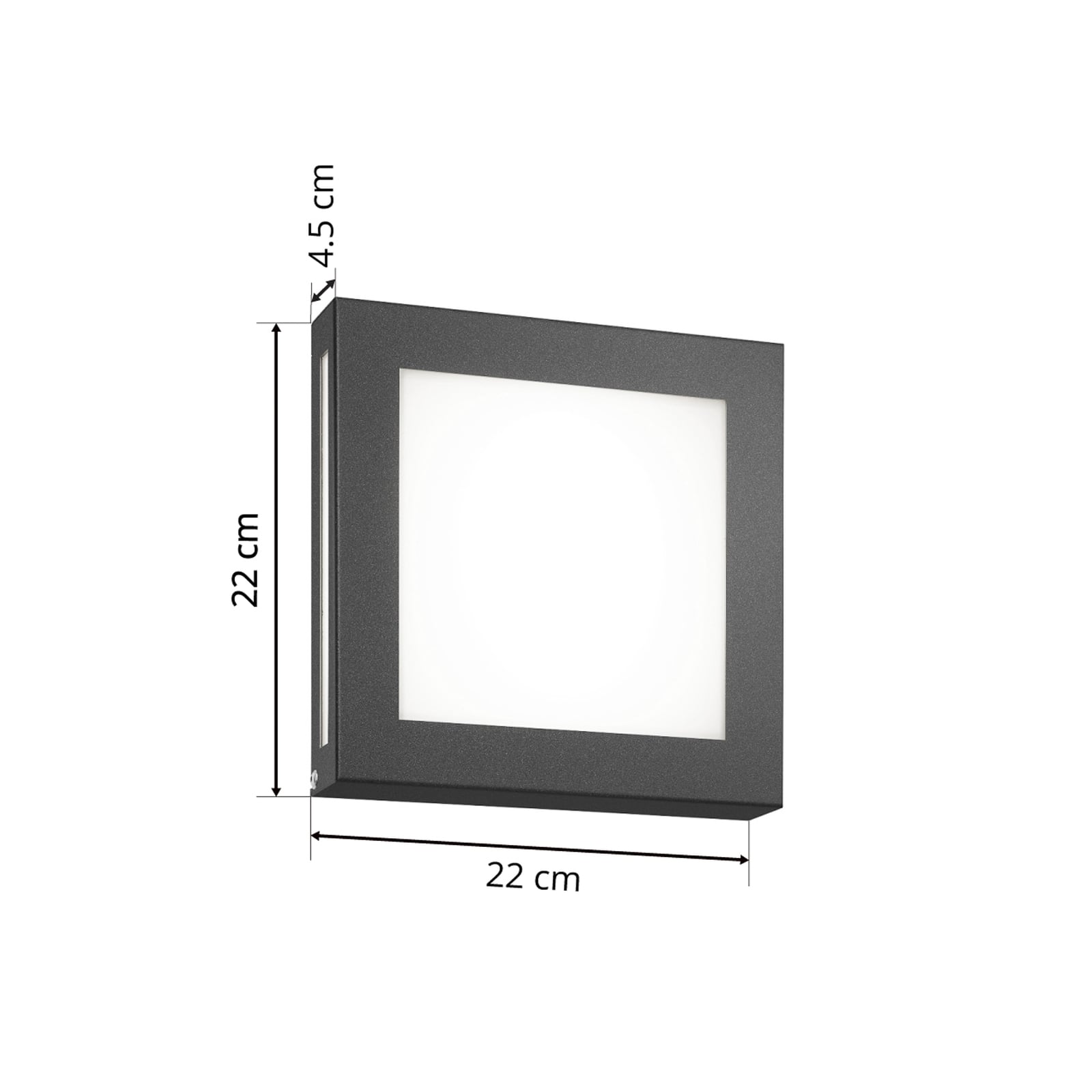 LED utevegglampe Aqua Legendo Mini antrasitt farge