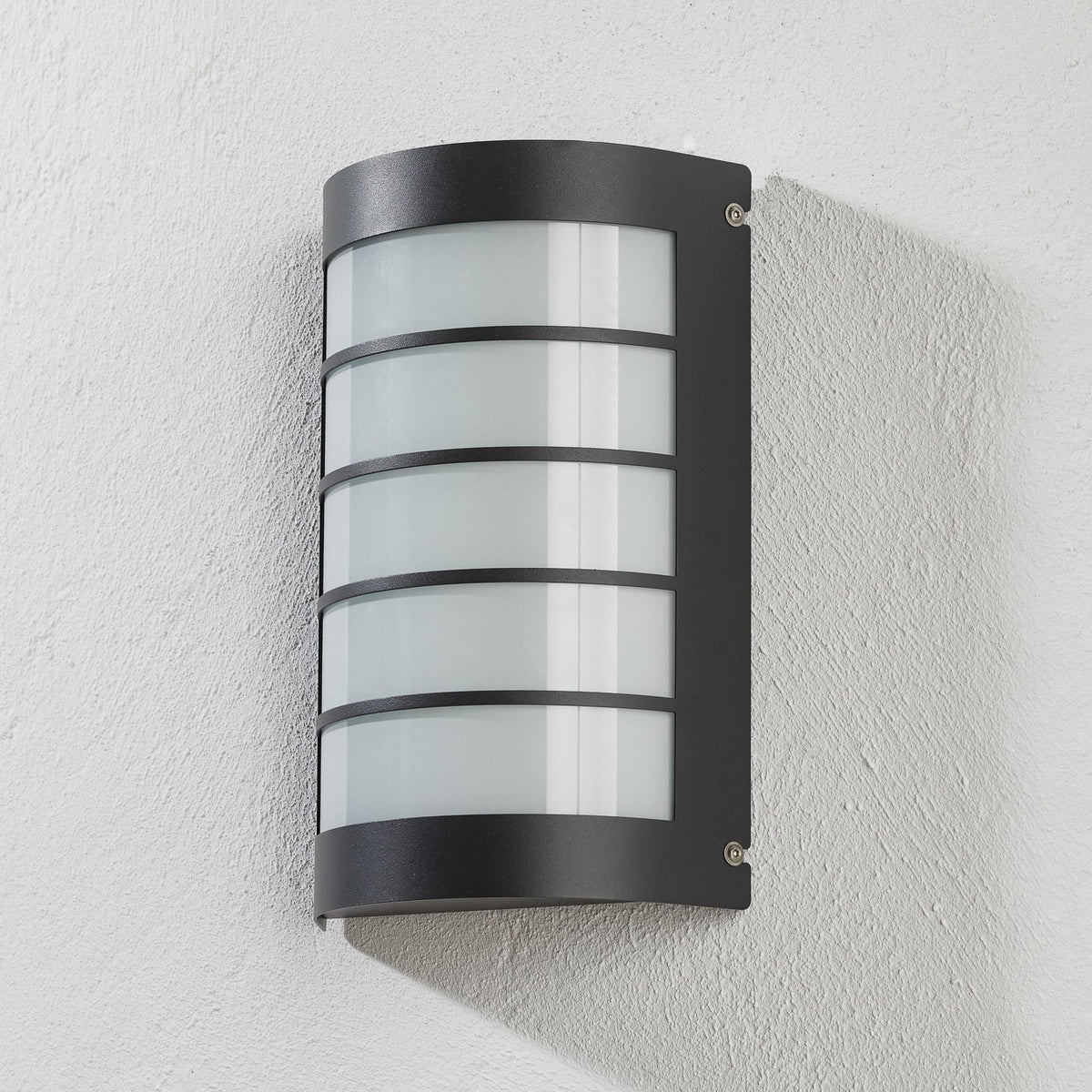 LED utevegglampe Aqua Marco rustfritt stål antrasitt bakside