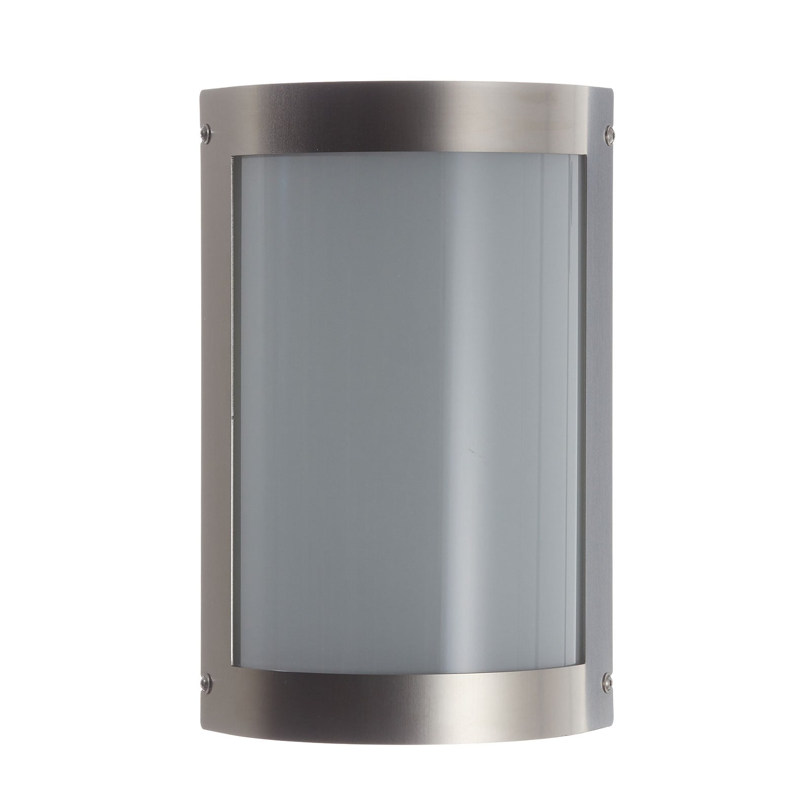 LED utevegglampe Aqua Marco rustfritt stål montert ved inngang