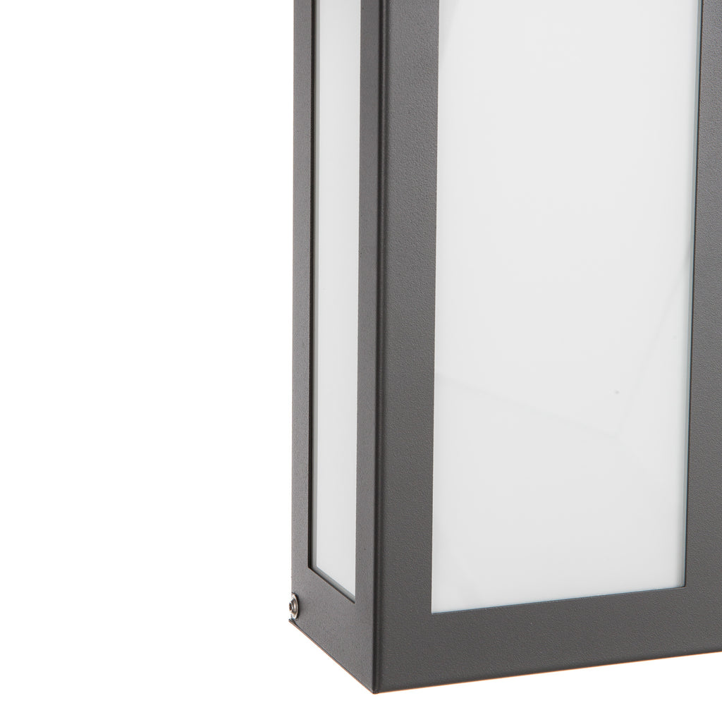 LED utevegglampe Aqua Rain antrasitt montert på vegg
