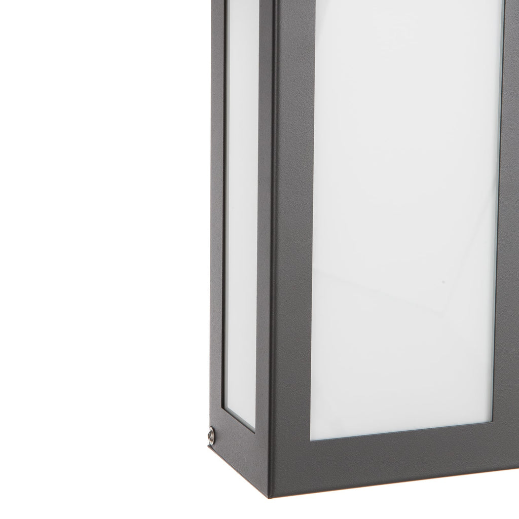 LED utevegglampe Aqua Rain antrasitt montert på vegg