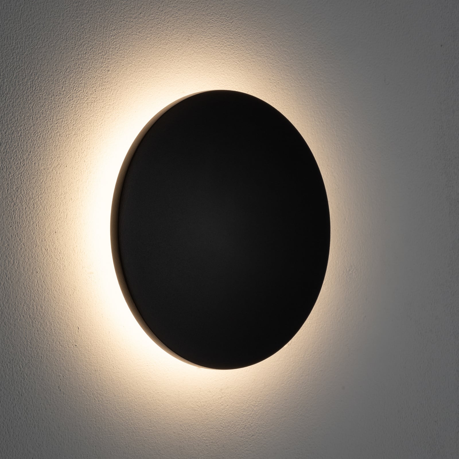LED utevegglampe Aria M svart aluminium sideprofil
