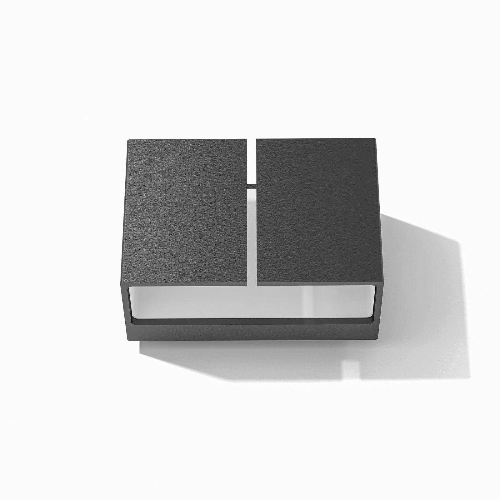 LED utevegglampe Ask opp og ned svart aluminium bakside