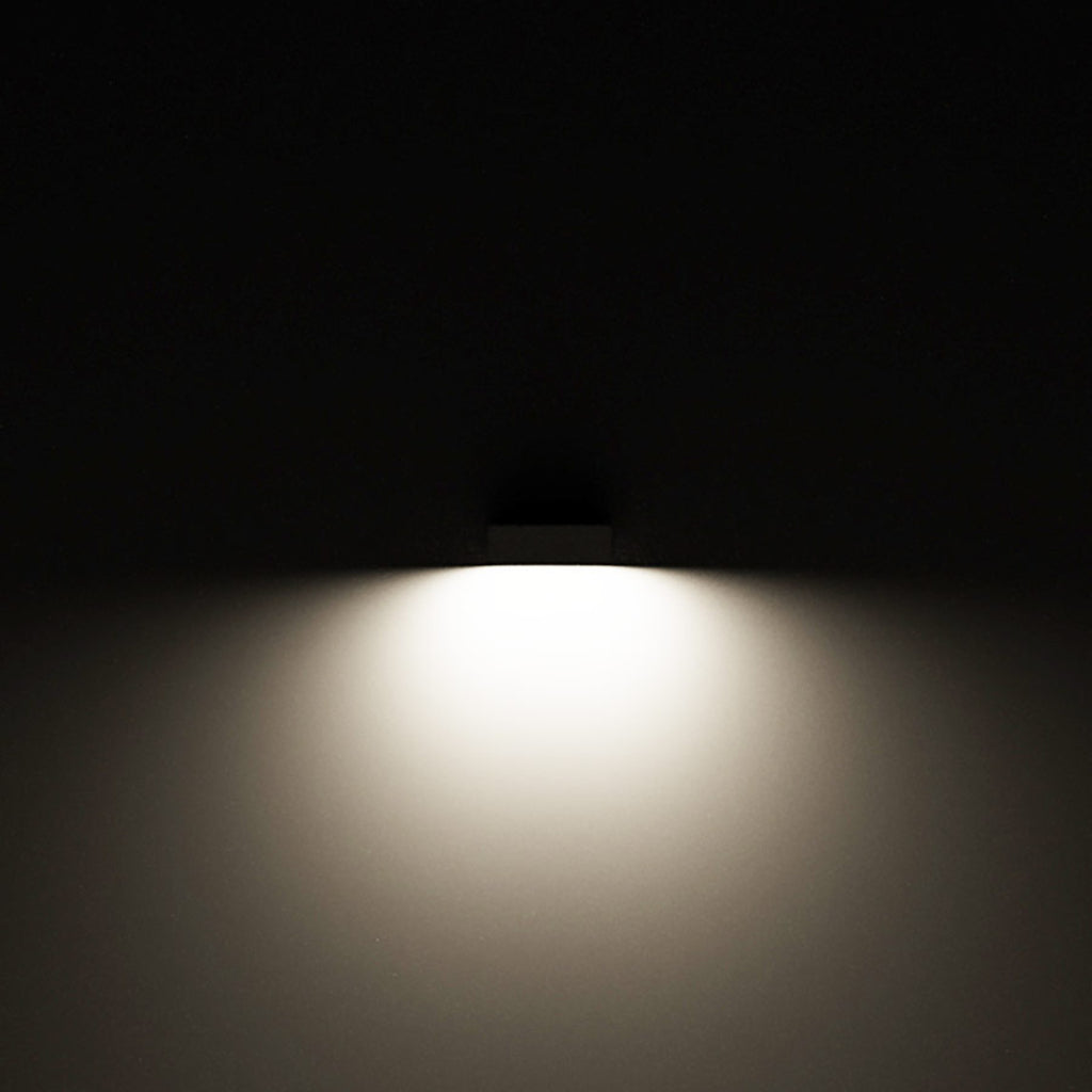 LED utevegglampe asymmetrisk grå metallic 23W IP65 bakside