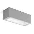 LED utevegglampe asymmetrisk grå metallic 23W IP65 forfra
