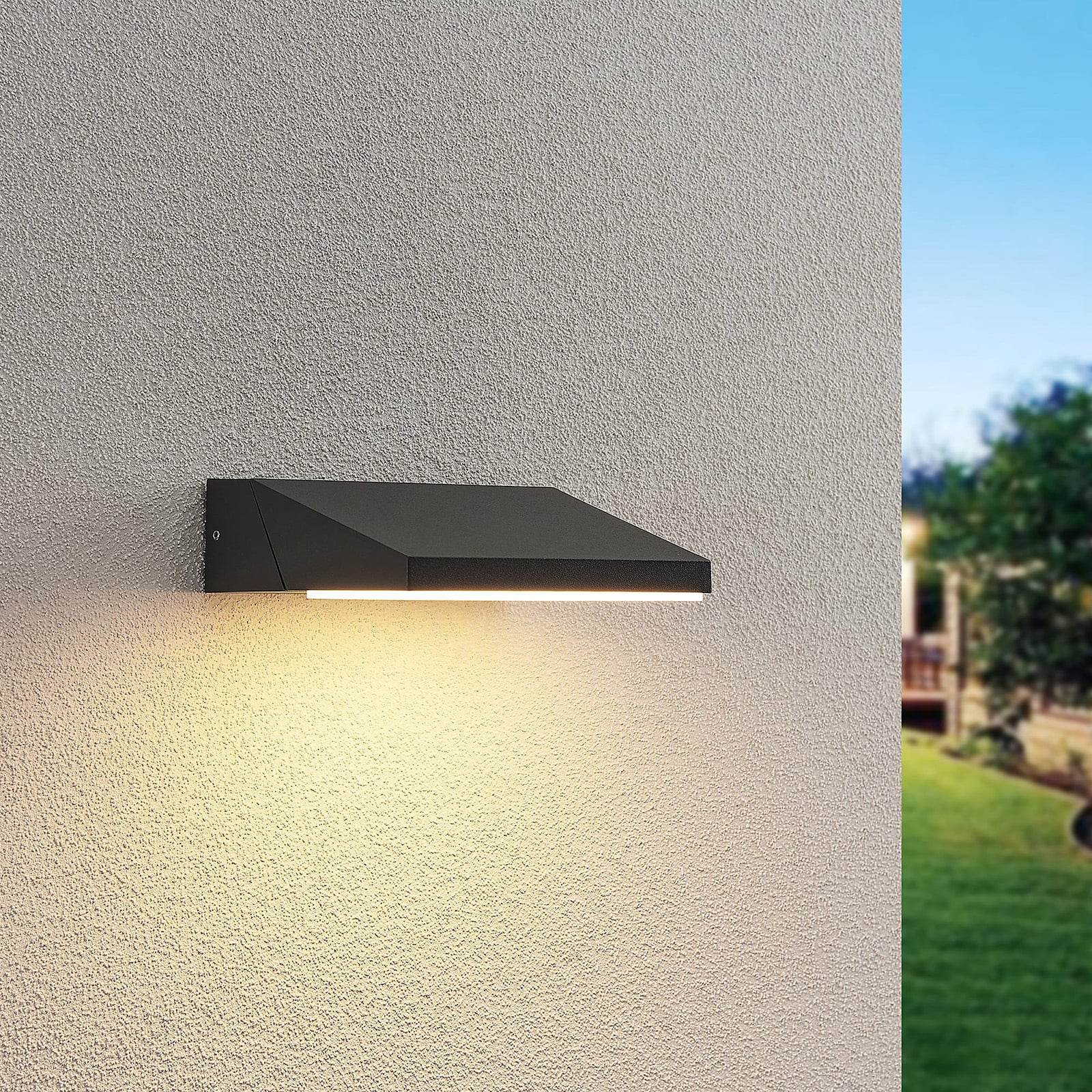LED utevegglampe Auda svingbart panel 11W IP65 bakside