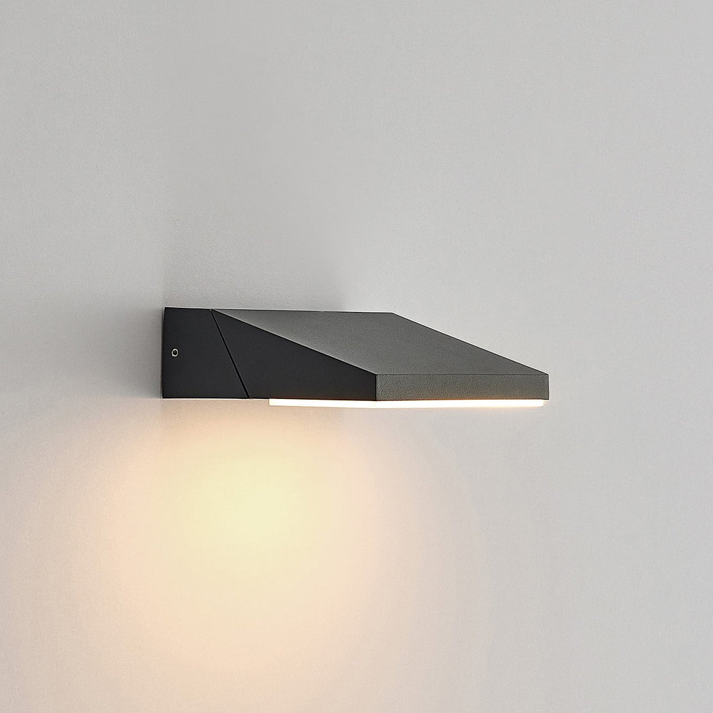 LED utevegglampe Auda svingbart panel 11W IP65 nærbilde av lampe