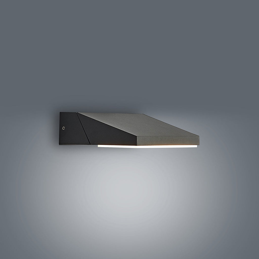 LED utevegglampe Auda svingbart panel 11W IP65 sideprofil