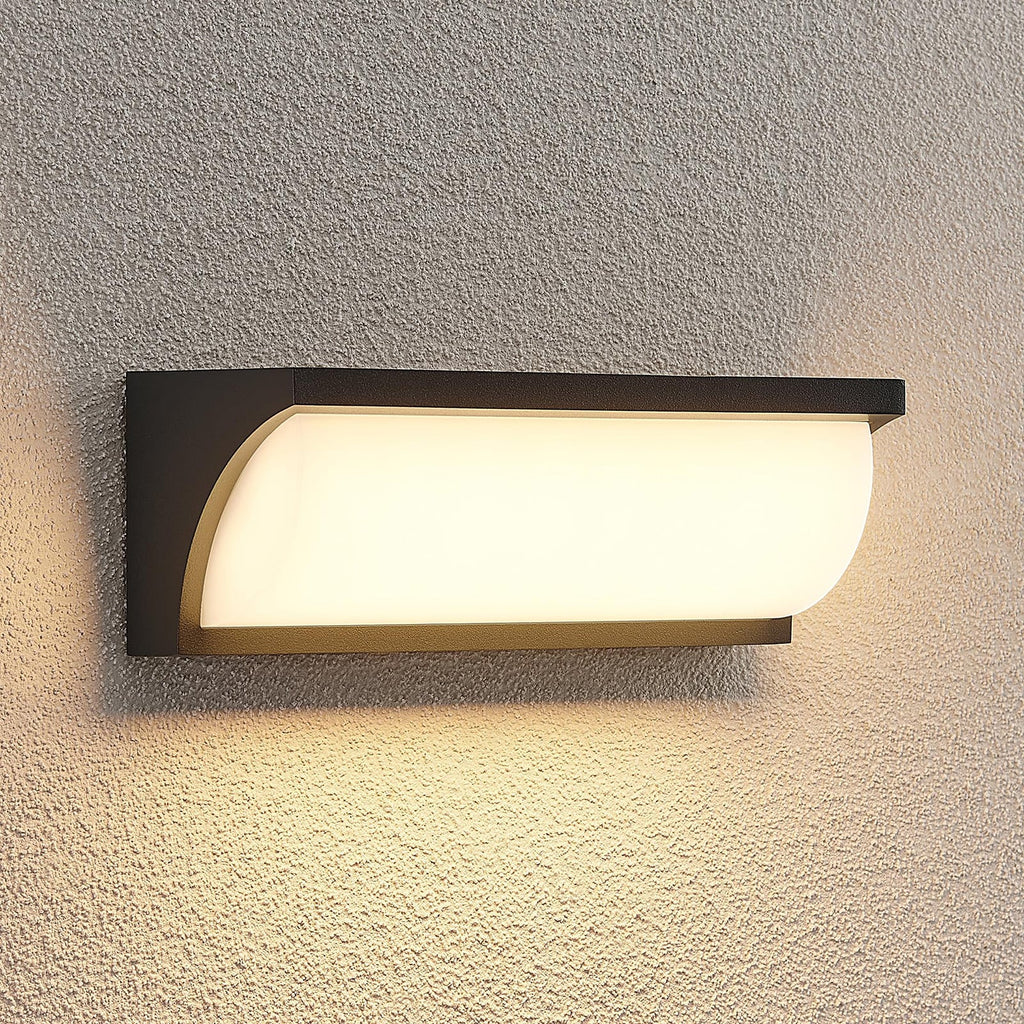 LED utevegglampe Aune aluminium 23 cm IP65 forfra