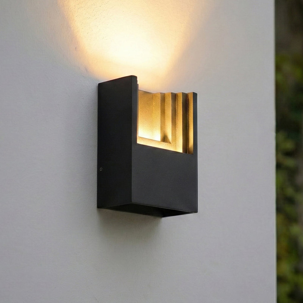 LED utevegglampe Aurali forfra svart aluminium IP65