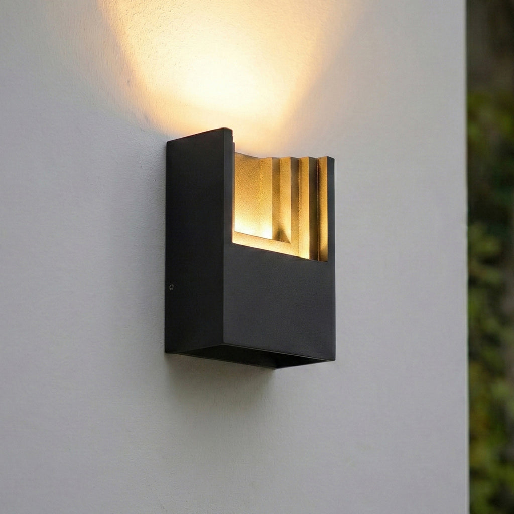 LED utevegglampe Aurali forfra svart aluminium IP65