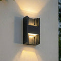 LED utevegglampe Aurali 2-lys svart aluminium IP65 forfra