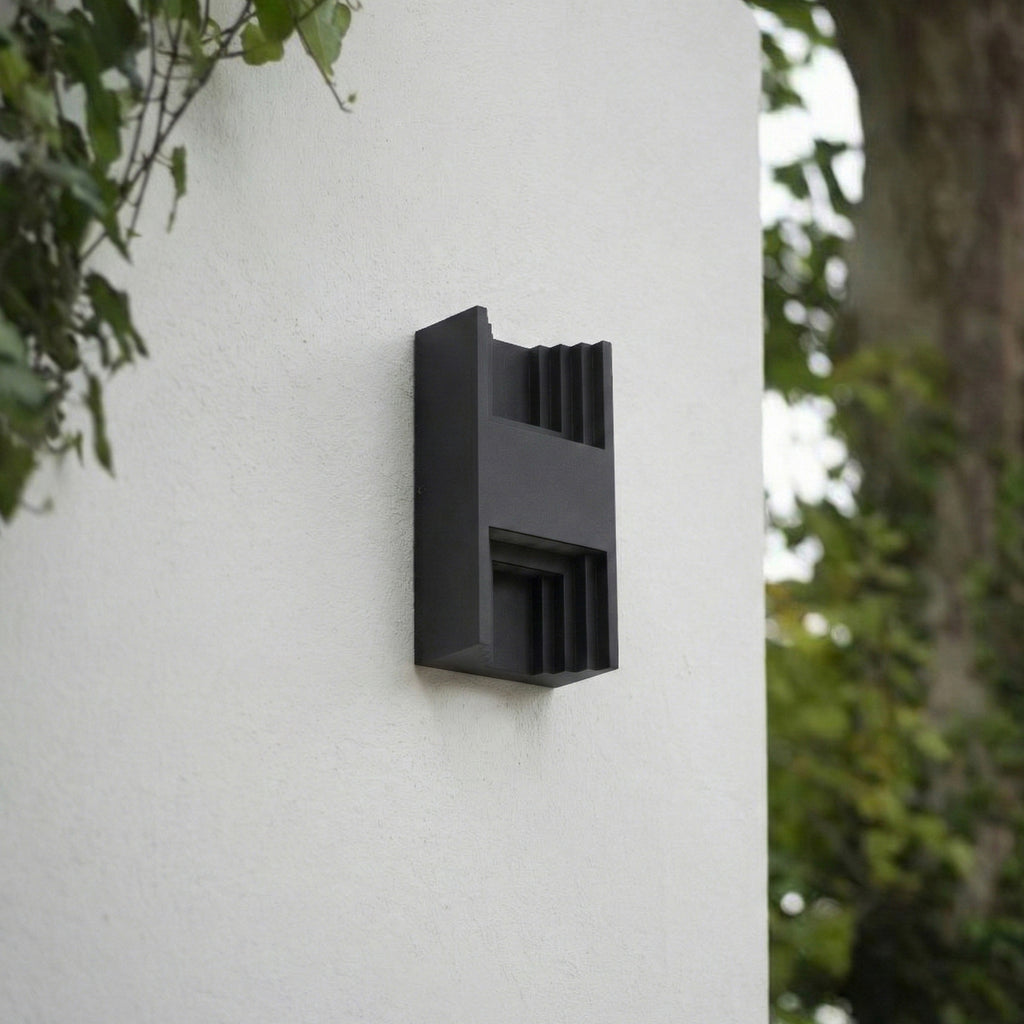 LED utevegglampe Aurali 2-lys svart aluminium IP65 montert ute