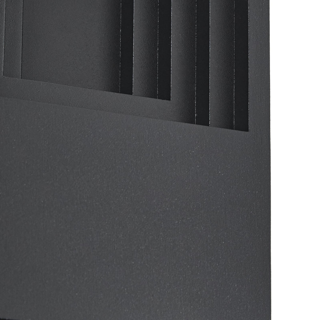 LED utevegglampe Aurali 2-lys svart aluminium IP65 med varmt lys