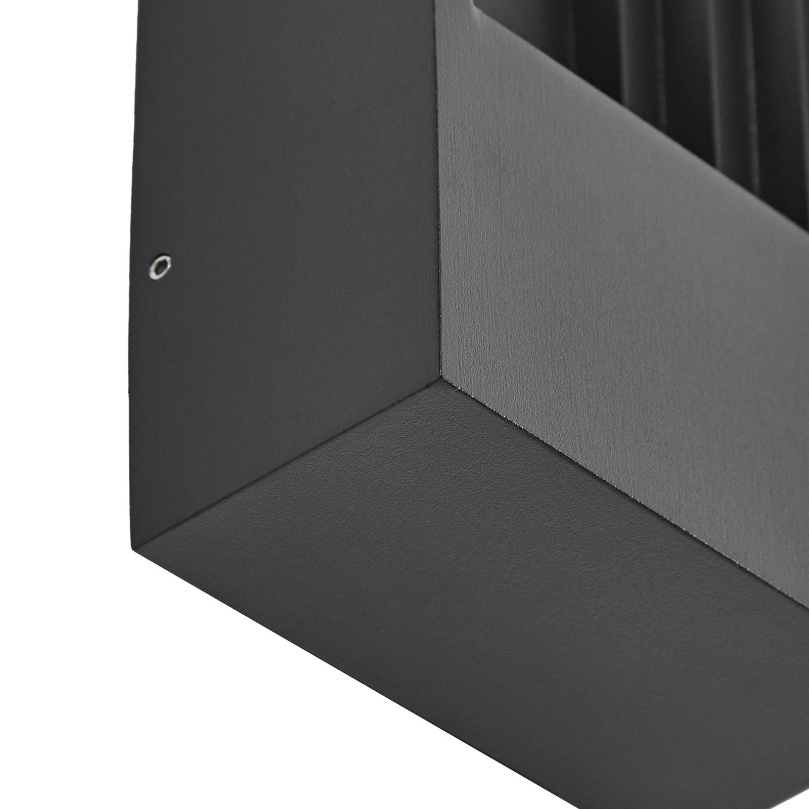 LED utevegglampe Aurali sideprofil svart aluminium