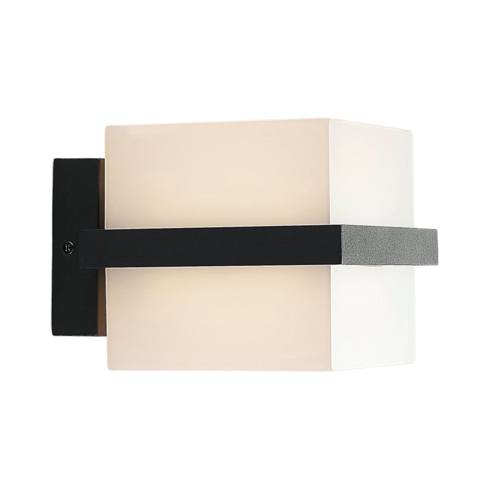 LED utevegglampe Auron aluminium antrasitt hvit detalj