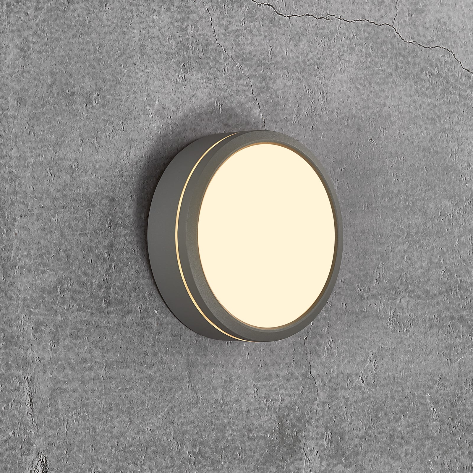 LED utevegglampe Ava Smart WiFi dimbar grå bakside