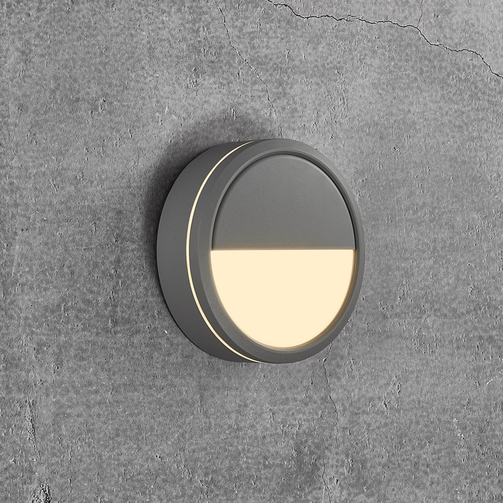 LED utevegglampe Ava Smart WiFi dimbar grå side