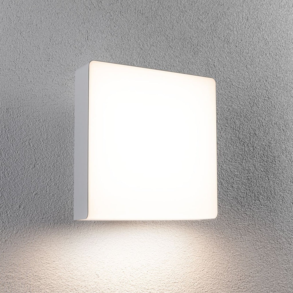 LED utevegglampe Azalena med bevegelsessensor hvit IP44 forfra