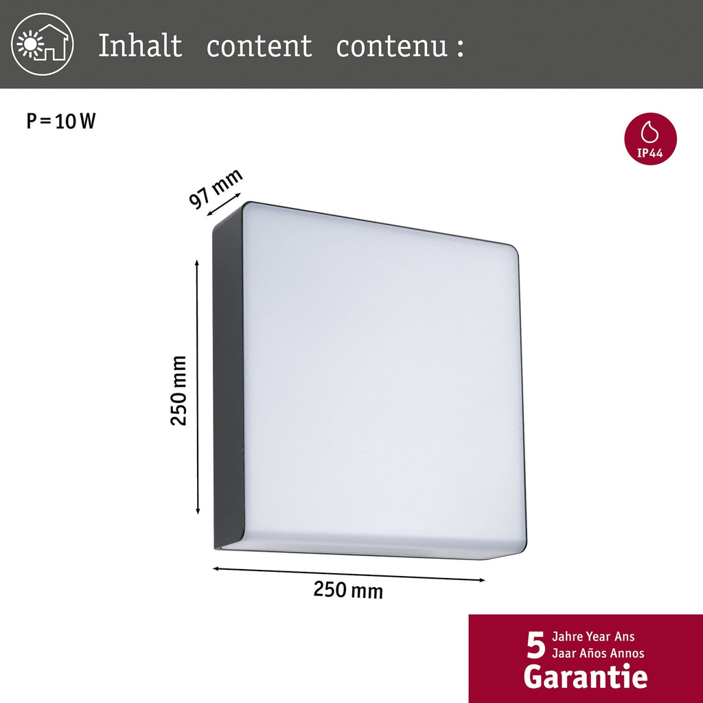 Sideprofil av LED utevegglampe Azalena antrasitt