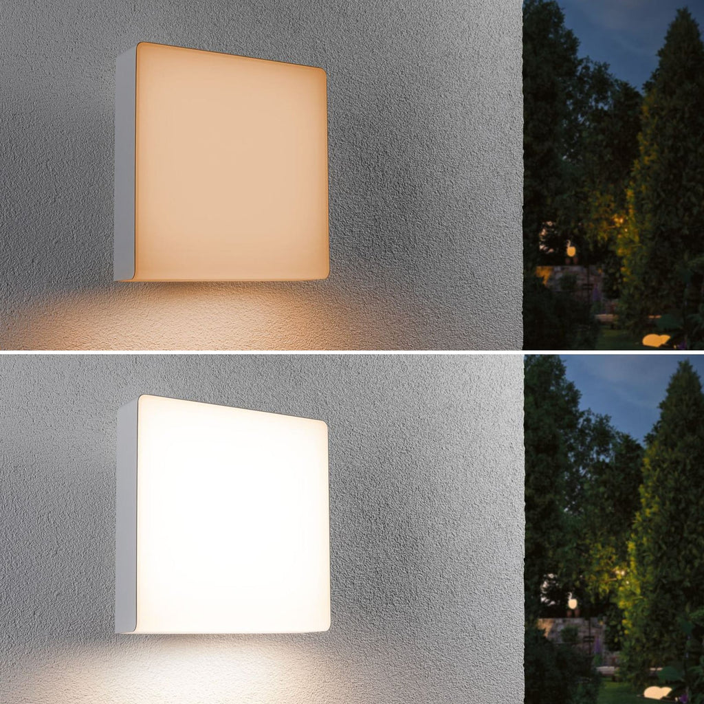 Nærbilde av bevegelsessensor på LED utevegglampe Azalena Zigbee