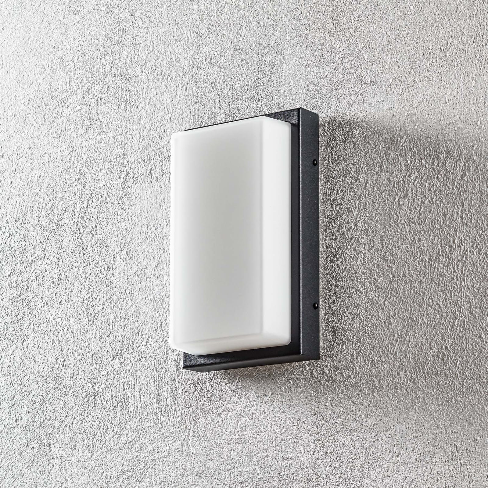LED utevegglampe Babett rustfritt stål med bevegelsessensor bakside
