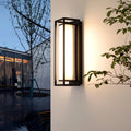 LED utevegglampe Banetti svart aluminium forfra