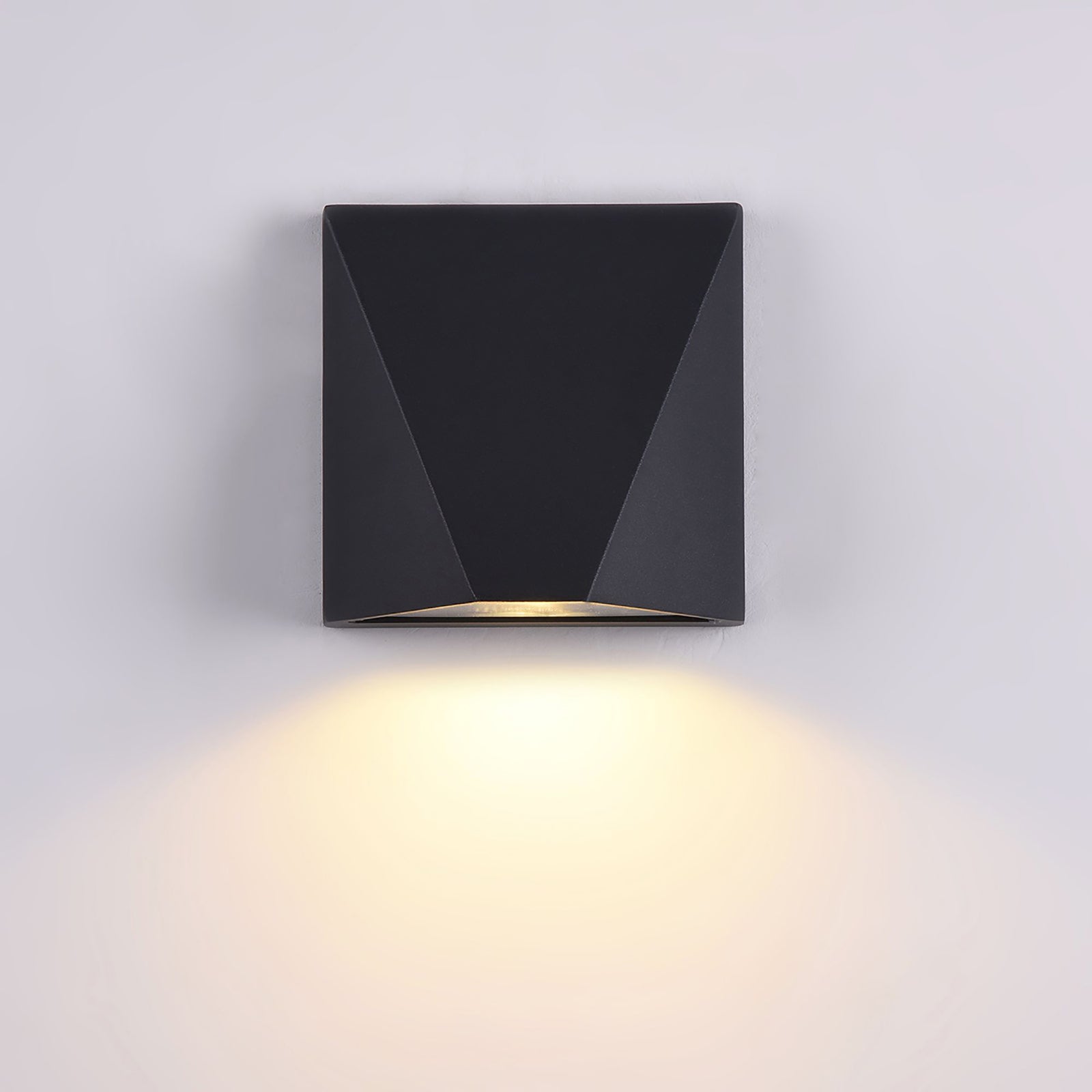Detalj av LED utevegglampe Beekman svart 5,2W IP54 varmhvit