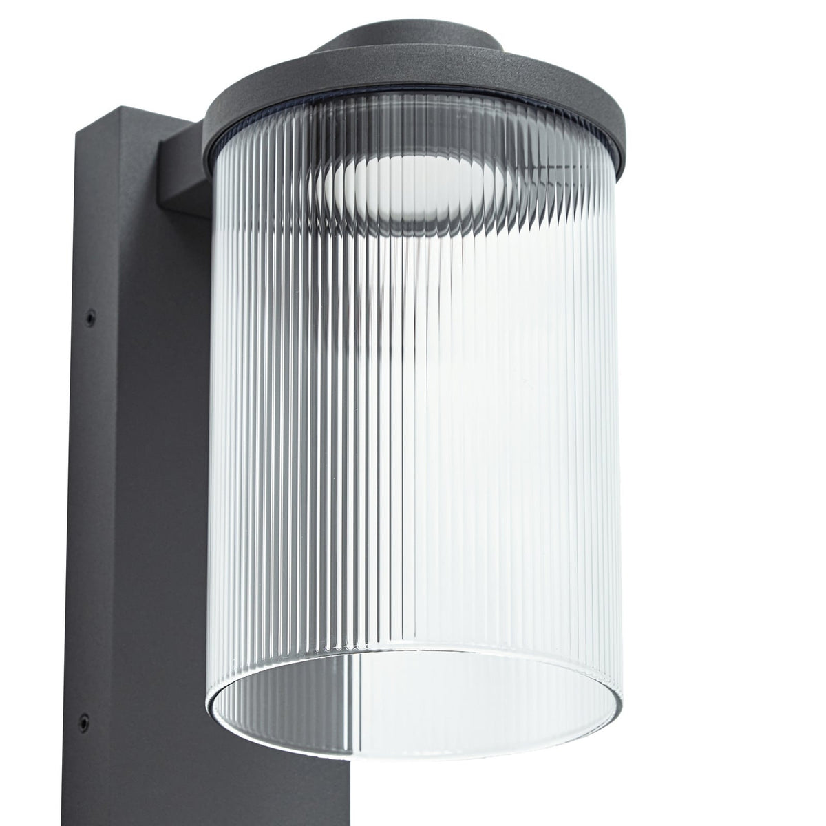 LED utevegglampe Beelia riflet glass antrasitt sideprofil