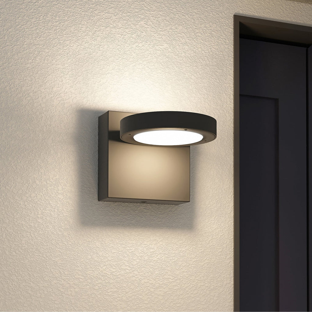 LED utevegglampe Belna antrasitt aluminium forfra