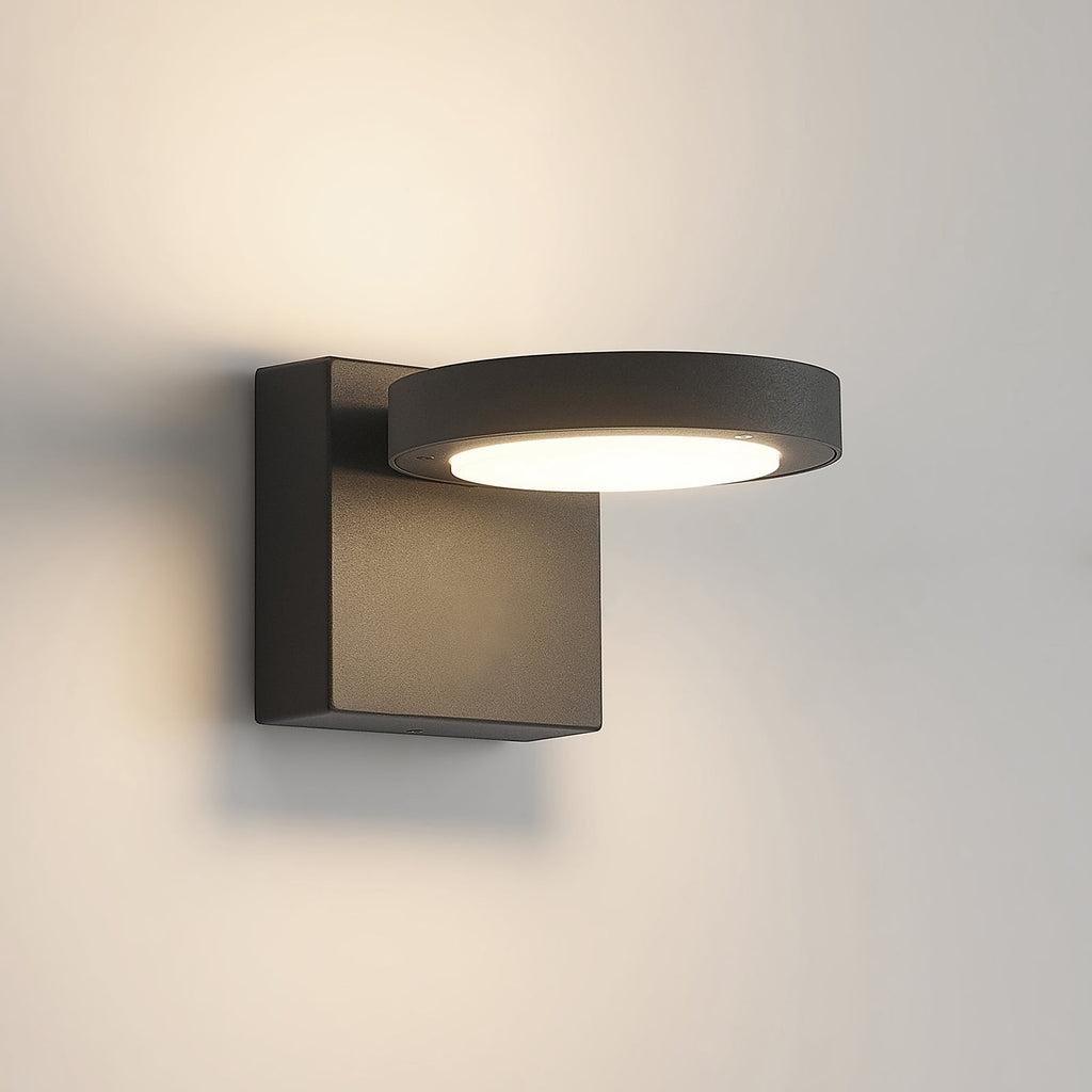 LED utevegglampe Belna antrasitt aluminium montert på vegg
