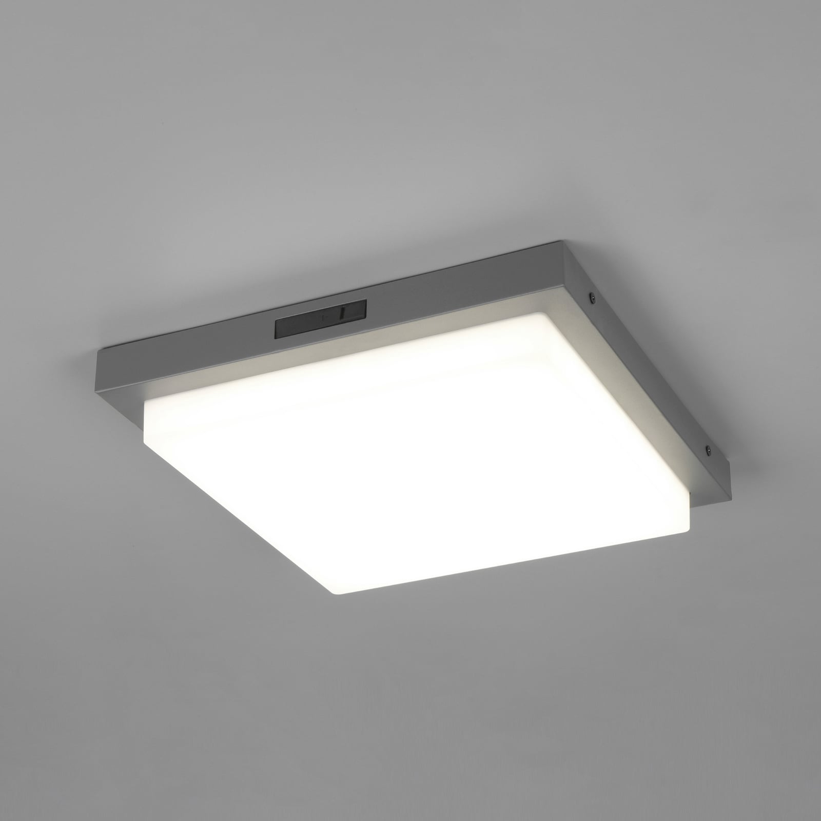 LED utevegglampe Bermejo kantet CCT med bevegelsessensor IP54 bakside