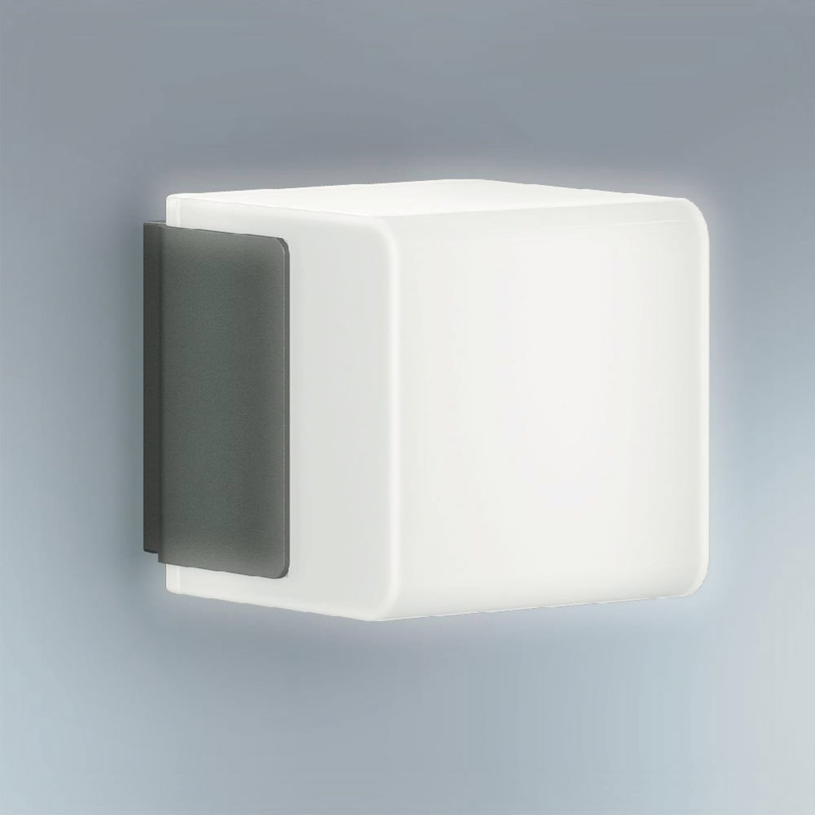 LED utevegglampe med bevegelsessensor antrasitt IP44 dimbar - Steinel forfra