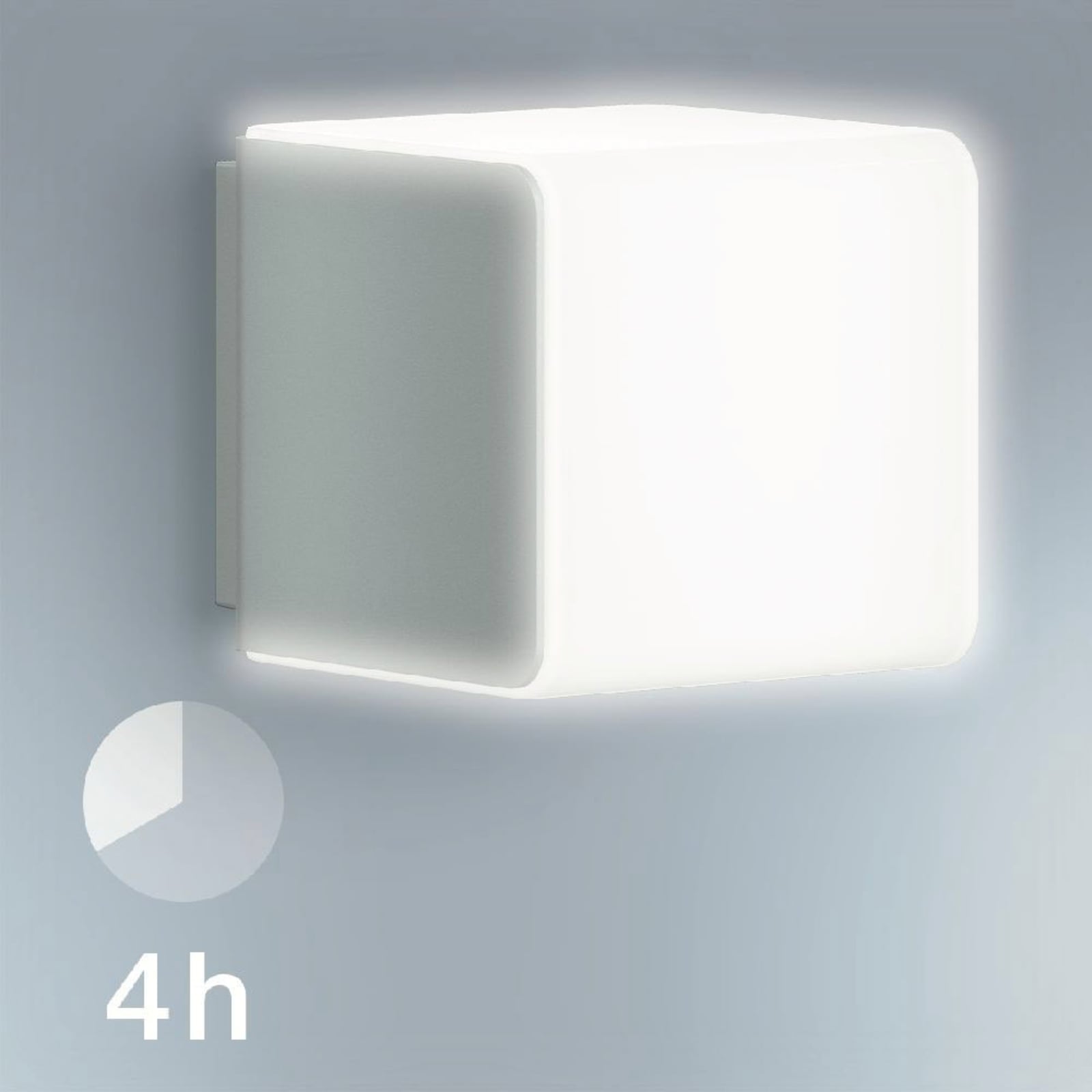 LED utevegglampe med bevegelsessensor sølv IP44 Bluetooth - Steinel bakside